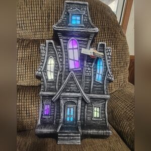 Animated Haunted House Blow Mold Light Up Sensor Activated 25in Way To Celebrate